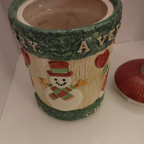 Omnibus Fitz And Floyd Christmas Crafts Cookie Jar - Picture 7 of 11